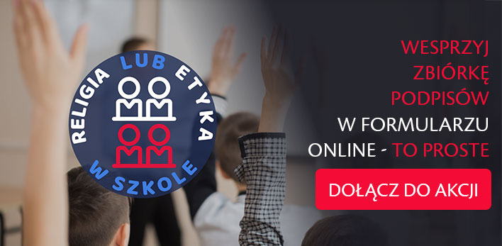 Religia lub etyka w szkole - wesprzyj Obywatelską Inicjatywę Ustawodawczą