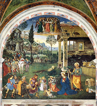 Pinturicchio (właśc. Bernardino di Betto) - "The Adoration of the Shepherds" czyli "Adoracja Pasterzy"