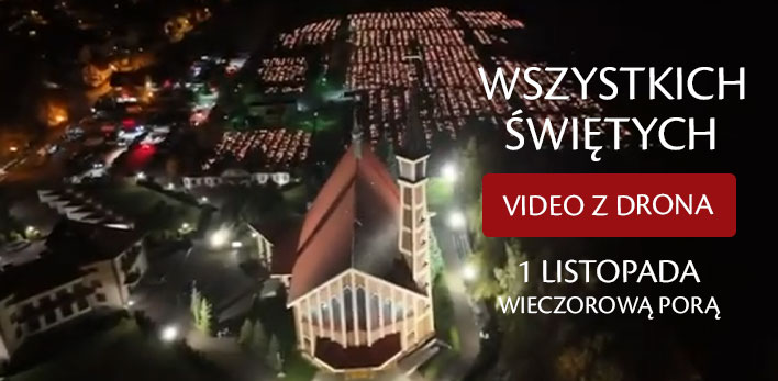 WSZYSTKICH ŚWIĘTYCH czyli 1 listopada, wieczorową porą - video z drona!