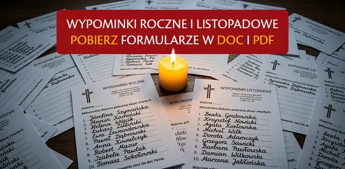 Formularz na wypominki roczne i listopadowe - pobierz w DOC i PDF