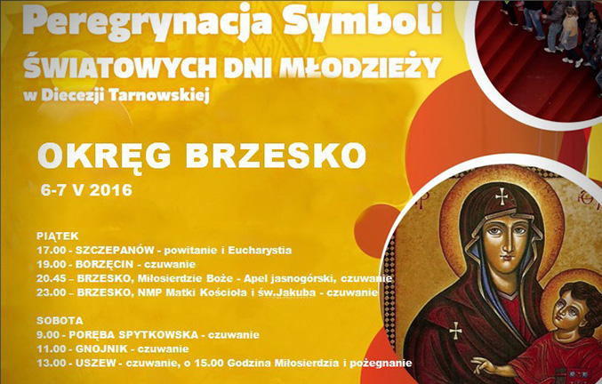 Peregrynacja Symboli ŚDM w Okręgu brzeskim (Diecezja Tarnowska)