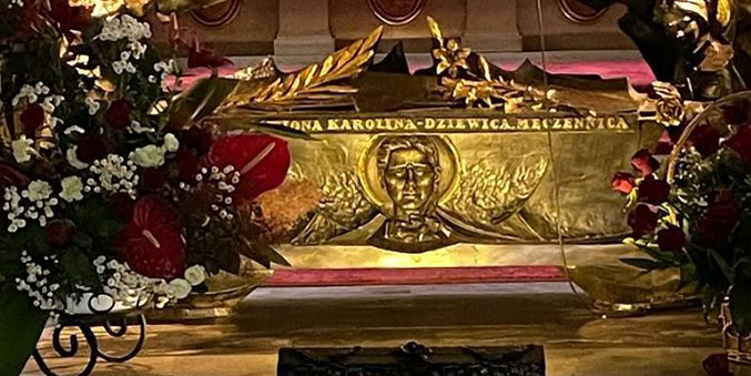 W poniedziałek ministranci z Opola nawiedzili sanktuarium bł. Karoliny w Zabawie. (27.06.2022r)