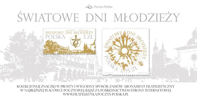 Znaczek pocztowy ŚDM Kraków 2016