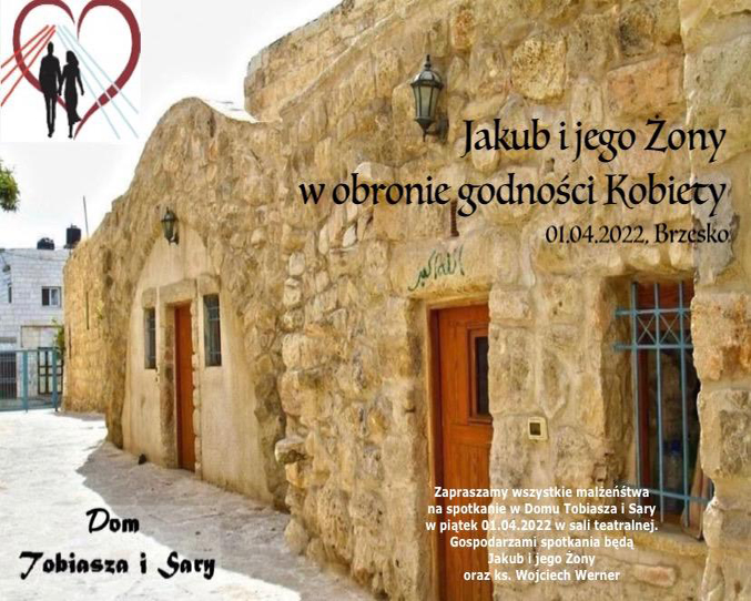 Zapraszamy małżonków na spotkanie w Domu Tobiasza i Sary w piątek o 19.00 w Sali teatralnej.