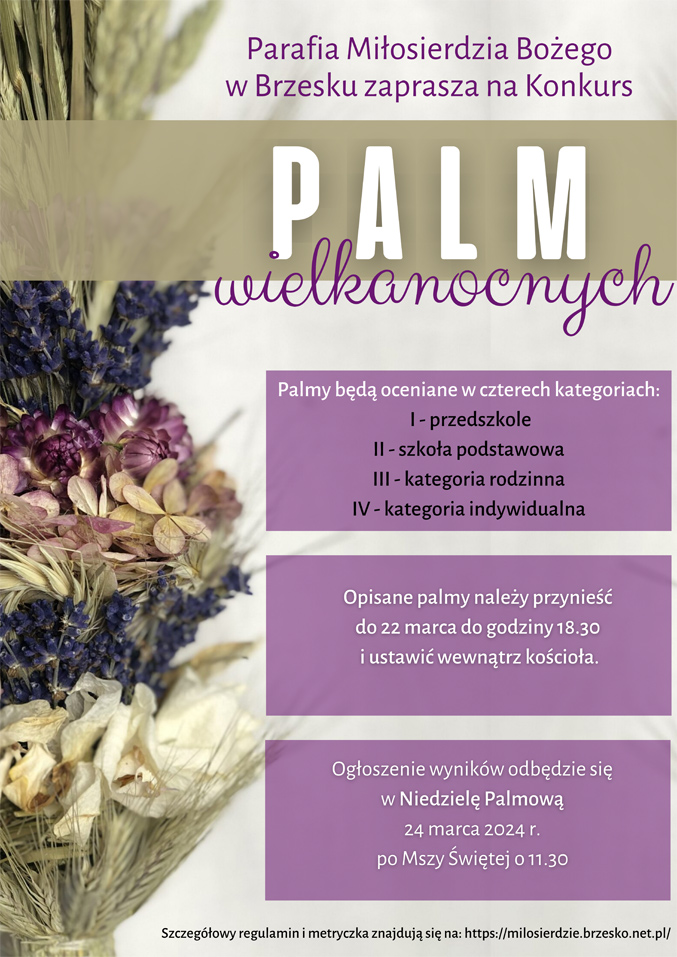 Zapraszamy do udziału w konkursie palm wielkanocnych.