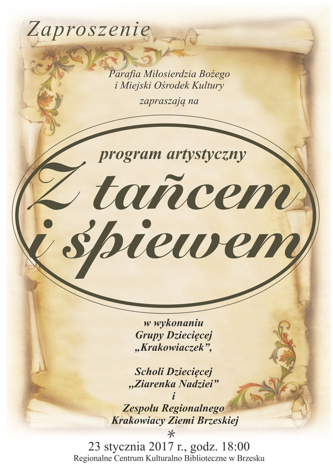 Z tańcem i śpiewem - wspólny program artystyczny Krakowiaków i Ziarenek (23.01.2017r.)